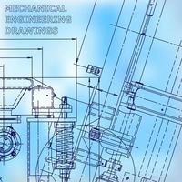 systèmes de conception assistée par ordinateur. l'industrie de la construction de machines. identité d'entreprise vecteur