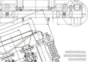 bannière de vecteur. dessin technique. fabrication d'instruments mécaniques vecteur
