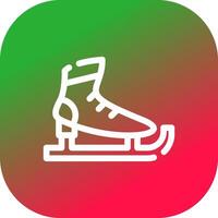 conception d'icônes créatives de patins à glace vecteur
