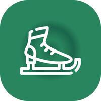 conception d'icônes créatives de patins à glace vecteur