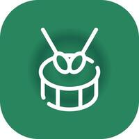 conception d'icône créative de tambour vecteur