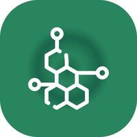 conception d'icône créative de molécule vecteur