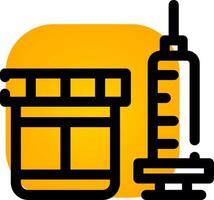conception d'icône créative de vaccin vecteur