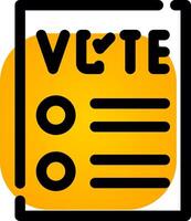 conception d'icône créative de bulletin de vote vecteur