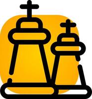 conception d'icône créative d'échecs vecteur
