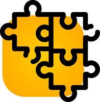 conception d'icône créative de puzzle vecteur