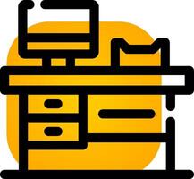 conception d'icône créative de table de travail vecteur