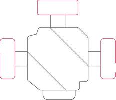 conception d'icône créative de moteur de voiture vecteur