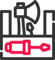 conception d'icônes créatives de boîte à outils vecteur