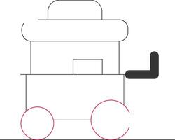 conception d'icône créative de chariot de nourriture vecteur