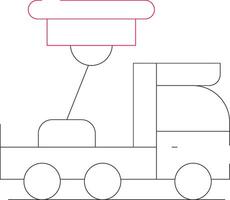 conception d'icône créative de camion à échelle vecteur