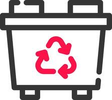 conception d'icône créative bac de recyclage vecteur