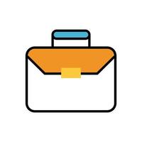 icône de style de remplissage de documents porte-documents portefeuille vecteur