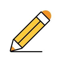 icône de style de remplissage de crayon graphite vecteur
