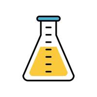 Icône isolé de laboratoire d'essai de tube vecteur