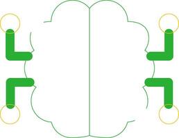 les neurones circuit Créatif icône conception vecteur