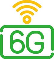 6g réseau Créatif icône conception vecteur