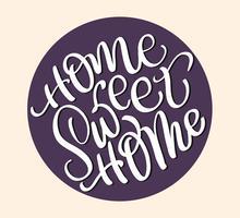 Home sweet home text sur fond beige. Calligraphie lettrage Illustration vectorielle EPS10 vecteur