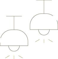 conception d'icône créative de plafonnier vecteur