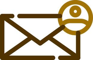 conception d'icône de création de courrier électronique de contact vecteur