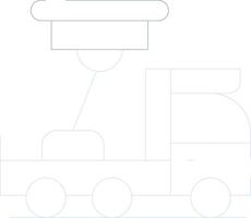 conception d'icône créative de camion à échelle vecteur