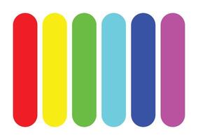 néon spectre rouge, jaune, vert, bleu, et violet palette vecteur