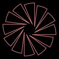 néon spirale escalier circulaire escaliers rouge Couleur vecteur illustration image plat style
