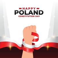 Pologne Constitution journée conception illustration collection vecteur