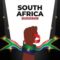 Sud Afrique liberté journée conception illustration collection vecteur