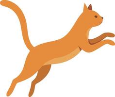 chat sauter pose illustration vecteur conception