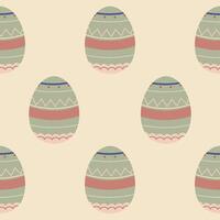 Pâques des œufs sans couture modèle, Pâques symbole, décoratif vecteur éléments, Pâques des œufs Facile modèle