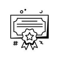 vecteur illustration certificat icône