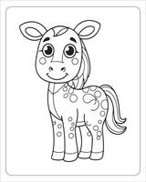 mignonne animaux coloration pages pour enfants, animaux vecteur