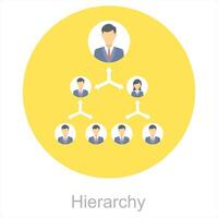 hiérarchie et organisation icône concept vecteur