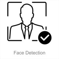 visage détection et faciale icône concept vecteur