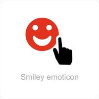 smiley émoticône et emoji icône concept vecteur