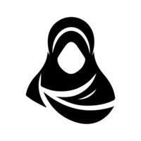 modèle de logo vectoriel femmes hijab beauté