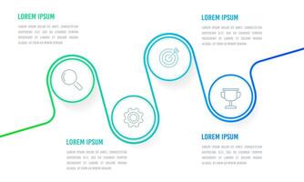 affaires infographie modèle. infographie chronologie 4 processus à succès. vecteur illustration.