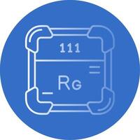 roentgenium pente ligne cercle icône vecteur