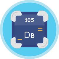 dubnium plat multi cercle icône vecteur