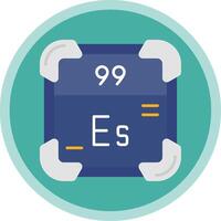 einsteinium plat multi cercle icône vecteur