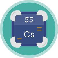 césium plat multi cercle icône vecteur