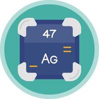 argent plat multi cercle icône vecteur