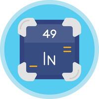 indium plat multi cercle icône vecteur