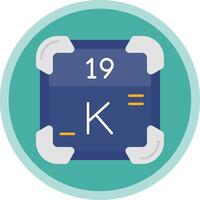 potassium plat multi cercle icône vecteur