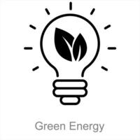 vert énergie et la nature icône concept vecteur