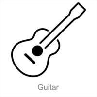 guitare et la musique icône concept vecteur