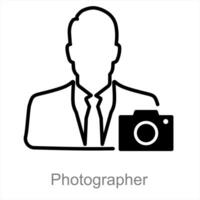 photographe et caméra icône concept vecteur
