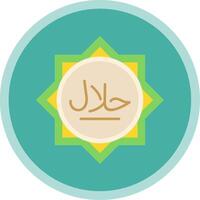 halal plat multi cercle icône vecteur