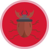 scarabée plat multi cercle icône vecteur
